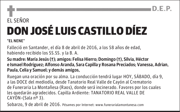 Don José Luis Castillo Diez