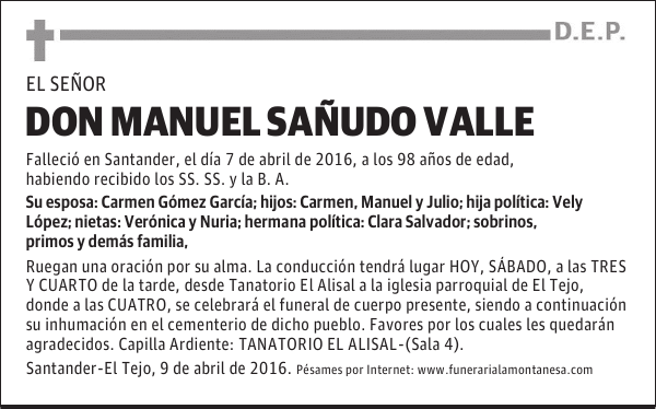 Don Manuel Sañudo Valle