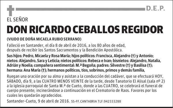 DON RICARDO CEBALLOS REGIDOR