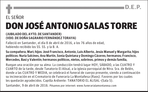 Don José Antonio Salas Torre