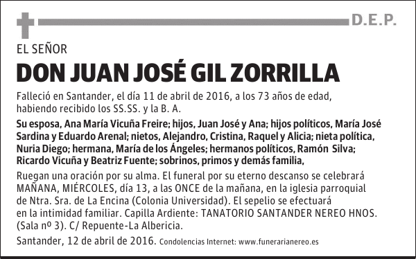 DON JUAN JOSE GIL ZORRILLA
