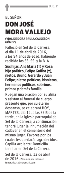 D. José Mora Vallejo