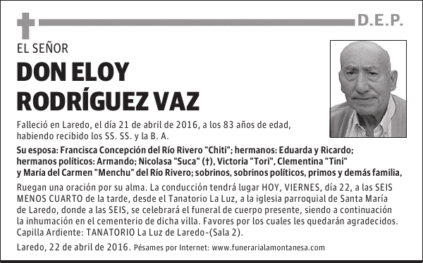 Don Eloy Rodriguez Vaz