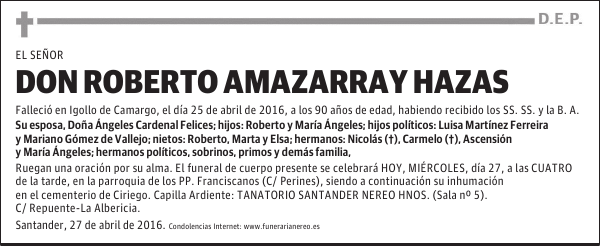 DON ROBERTO AMAZARRAY HAZAS