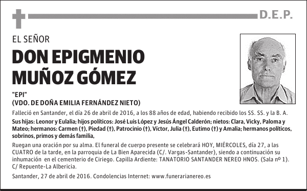 DON EPIGMENIO MUÑOZ GÓMEZ