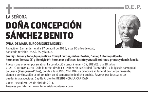 Don Concepción Sánchez Benito