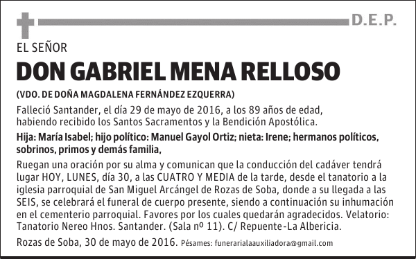 Don Gabriel Mena Relloso
