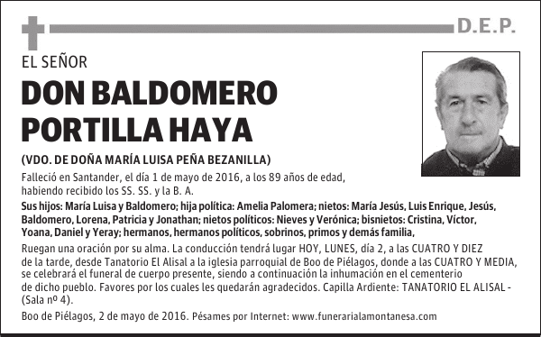 Don Baldomero Portilla Haya