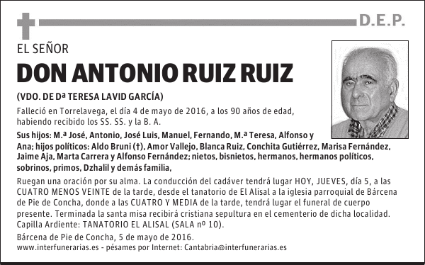 D. ANTONIO RUIZ RUIZ