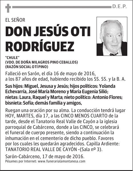 Don Jesús Otí Rodríguez