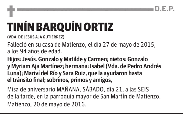 TINÍN BARQUÍN ORTÍZ