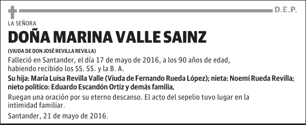 Doña Marina Valle Sainz