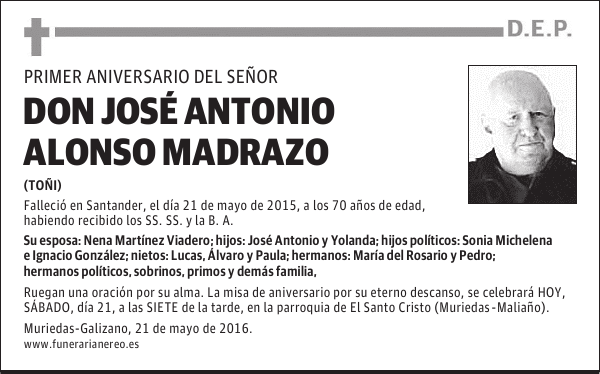 DON JOSÉ ANTONIO ALONSO MADRAZO