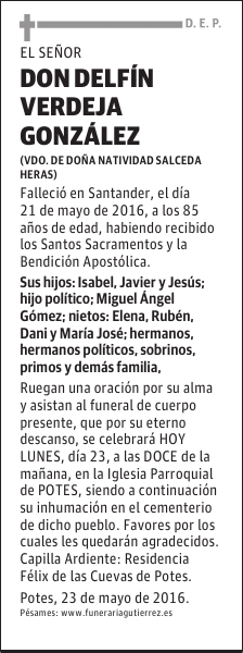 DON DELFÍN VERDEJA GONZÁLEZ