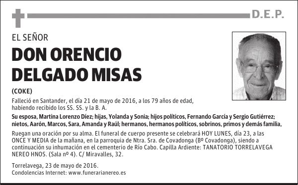 DON ORENCIO DELGADO MISAS