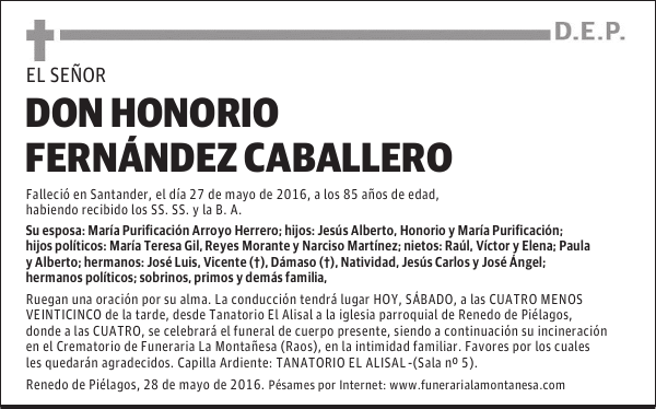 Don Honorio Fernández Caballero