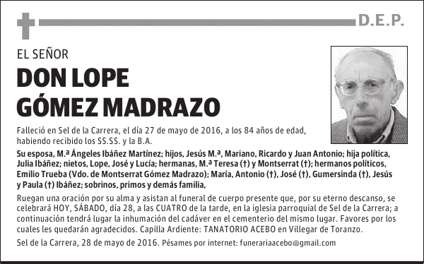 D. Lope Gómez Madrazo