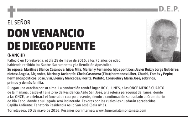Don Venancio De Diego Puente