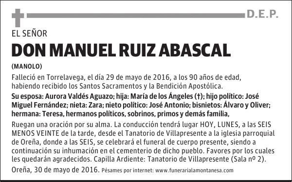 Don Manuel Ruiz Abascal