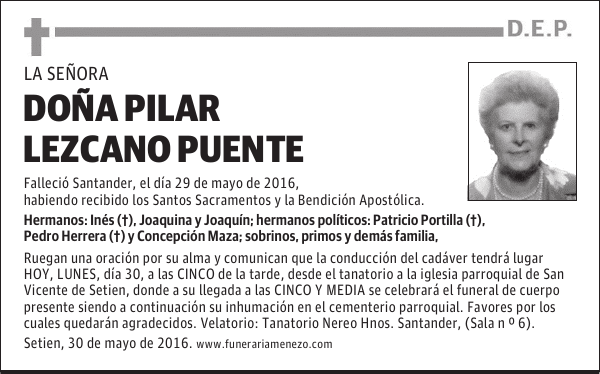 Doña Pilar Lezcano Puente