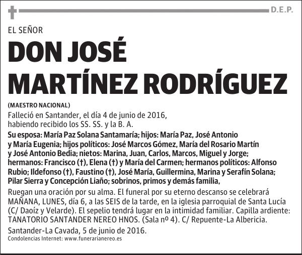 DON JOSE MARTINEZ RODRIGUEZ