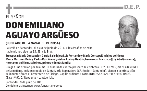 DON EMILIANO AGUAYO ARGÜESO