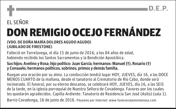 Don Remigio Ocejo Fernández