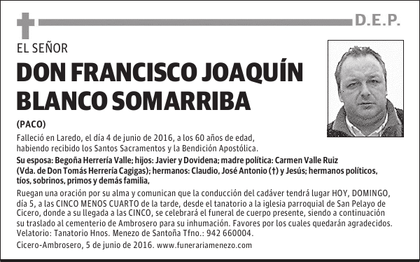 DON FRANCISCO JOAQUÍN BLANCO SOMARRIBA