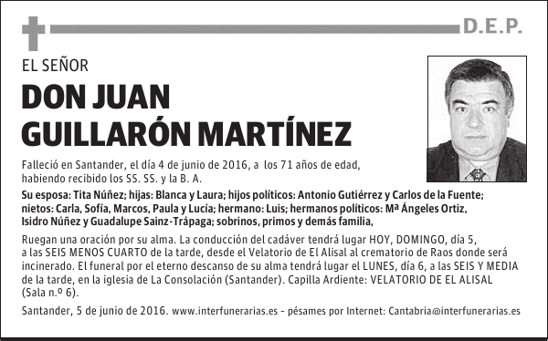 D. JUAN GUILLARÓN MARTÍNEZ