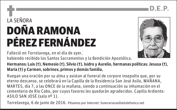 Doña Ramona Pérez Fernández