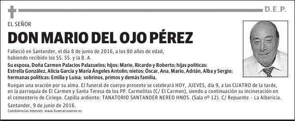 DON MARIO DEL OJO PÉREZ