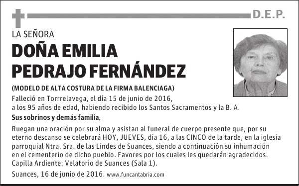 Doña Emilia Pedrajo Fernández