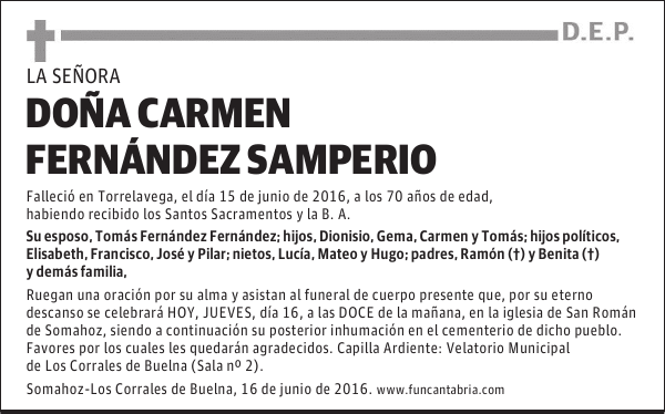 Doña Carmen Fernández Samperio