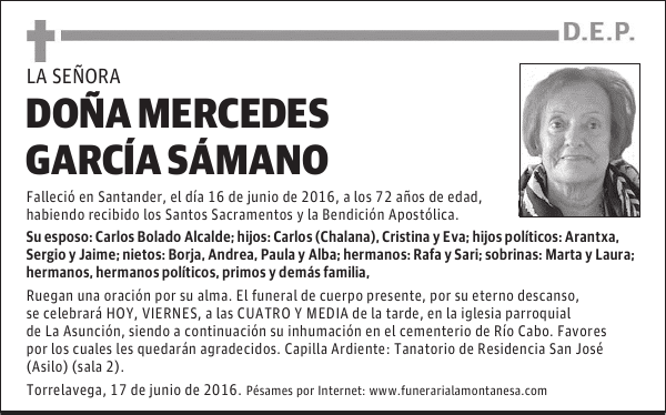 Doña Mercedes García Sámano