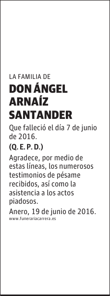 DON ÁNGEL ARNAÍZ SANTANDER