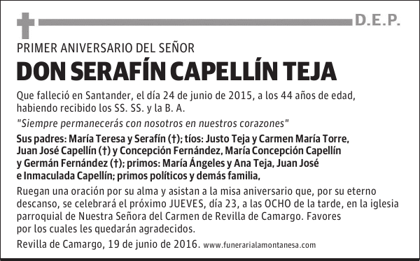 Don Serafín Capellín Teja