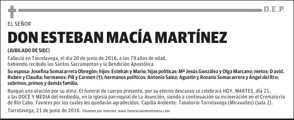 Don Esteban Macía Martínez