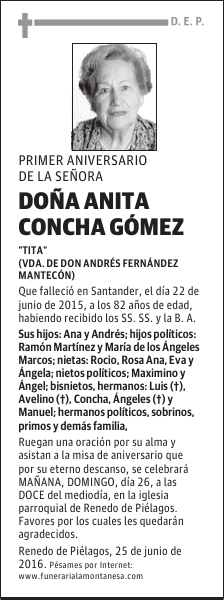 Doña Anita Concha Gómez