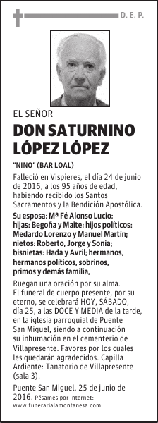 Don Saturnino López López