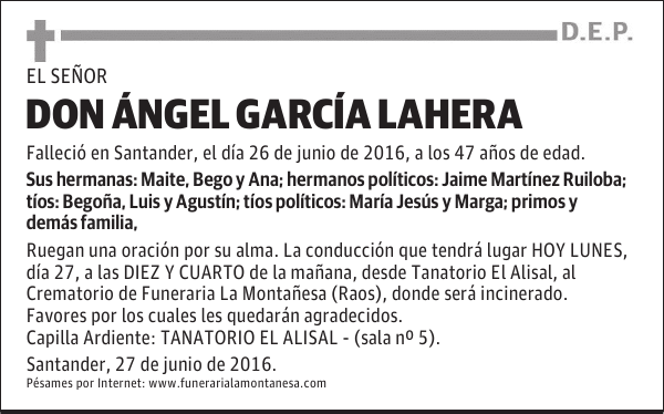 DON ÁNGEL GARCÍA LAHERA