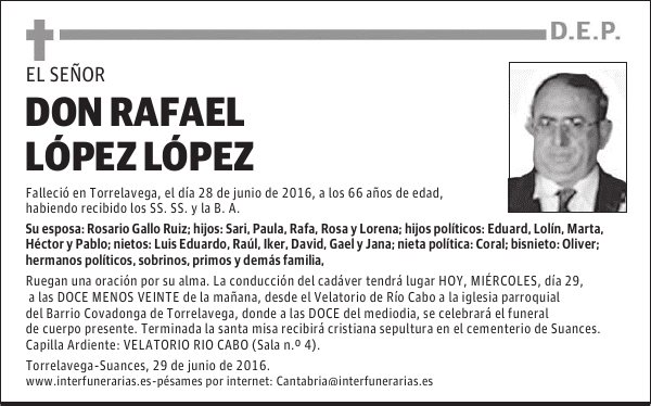 D. RAFAEL LÓPEZ LÓPEZ