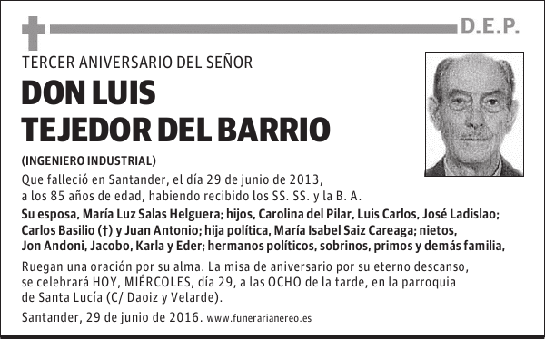 DON LUIS TEJEDOR DEL BARRIO