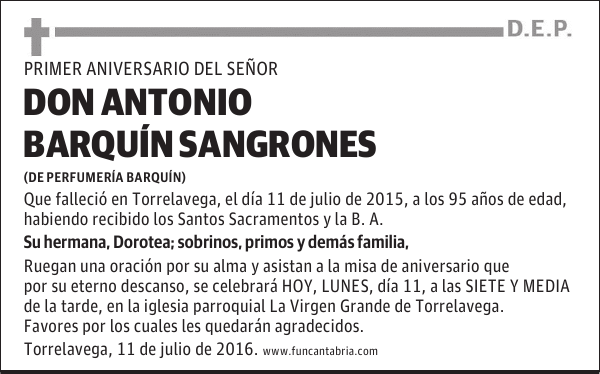 Don Antonio Barquín Sangrones