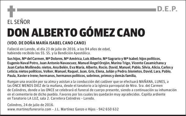 DON ALBERTO GÓMEZ CANO