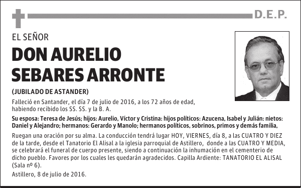 Don Aurelio Sebares Arronte
