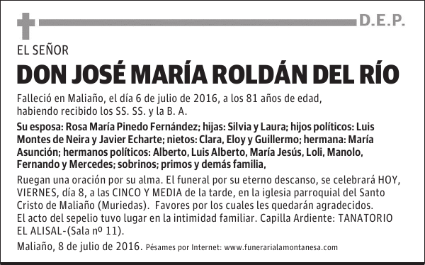 Don José María Roldán del Río