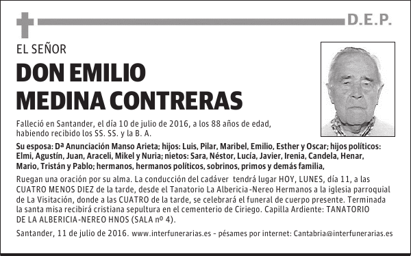 DON EMILIO MEDINA CONTRERAS