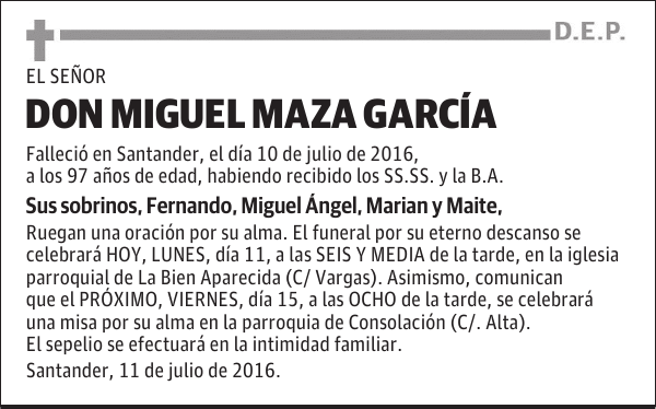 DON MIGUEL MAZA GARCIA