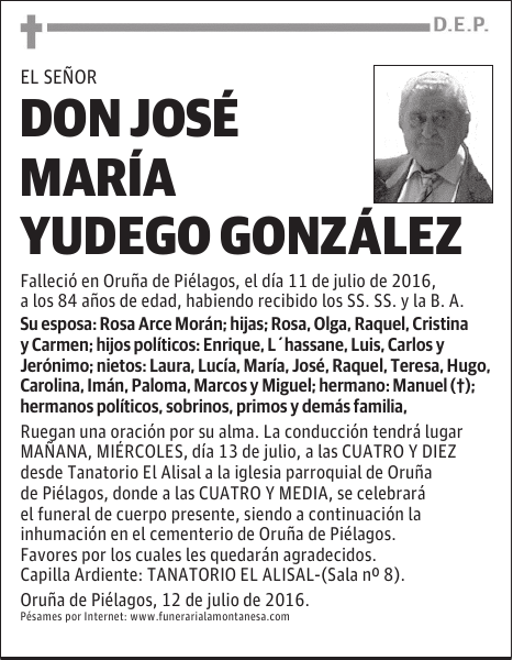 Don José María Yudego González