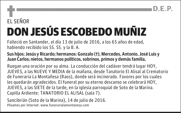 Don Jesús Escobedo Muñiz